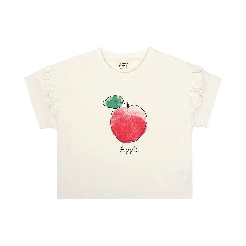 애플 프릴 티셔츠 (아이보리)