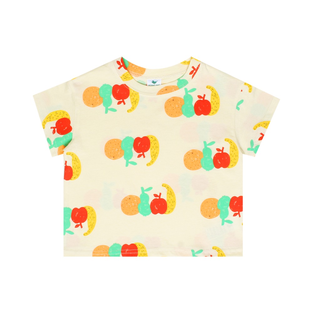 과일 나염 티셔츠 (베이지)